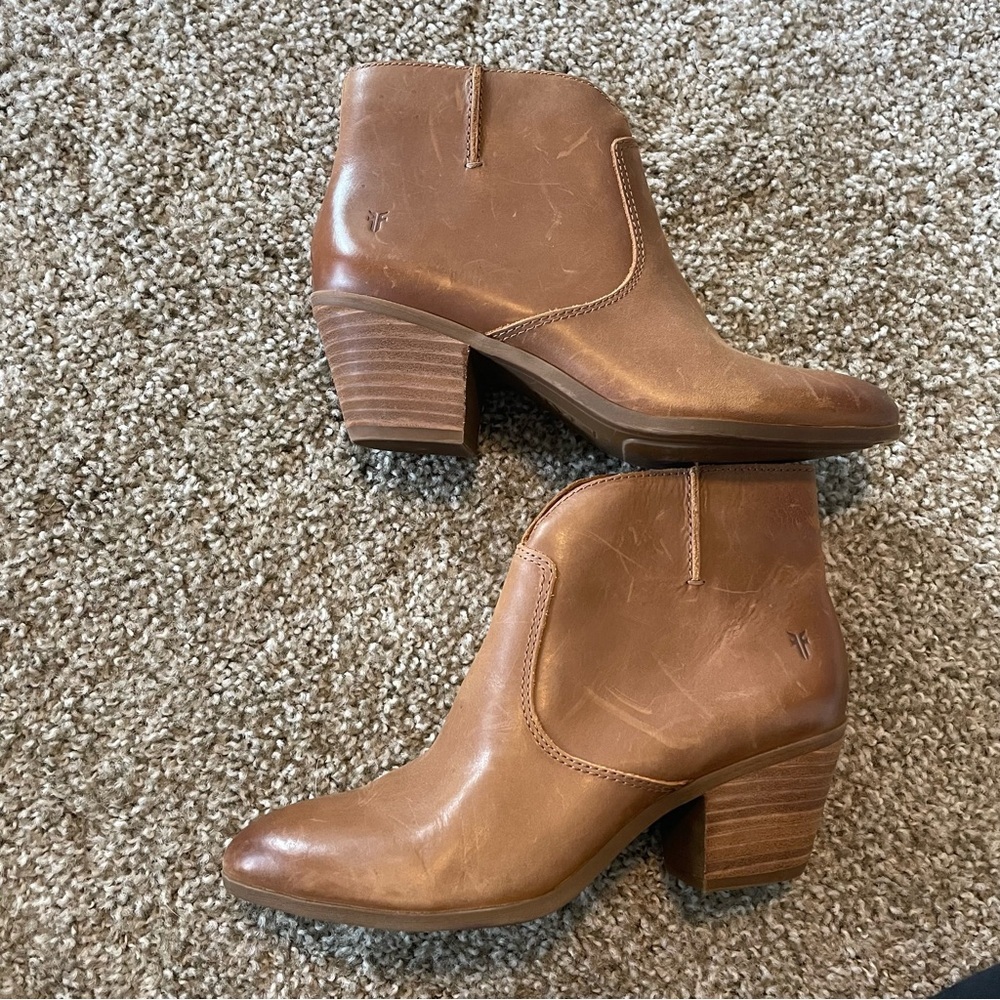 Frye Jennifer Ankle boots cognac brown leather - Picture 2 of 6